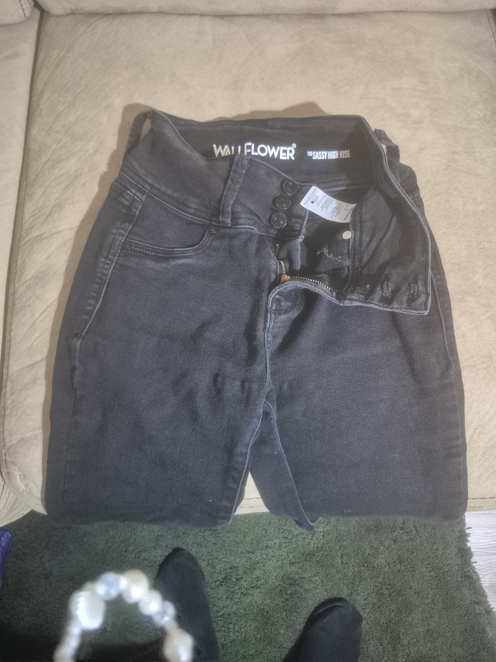 Wallflower Black High-Rise Skinny Jeans
